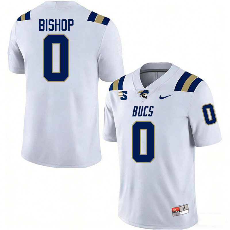 Charleston Southern Buccaneers #0 Jamil Bishop College Football Jerseys,Uniforms-White